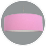 Large Pink Drum Lightshade