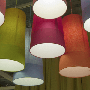 Colourful Cylinder Ceiling Lampshades