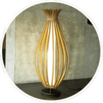 Selection of Brown and Gold light shades for floor lamps