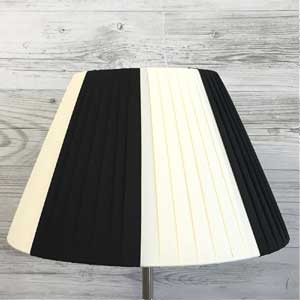 Black & Cream Pleated Lampshade