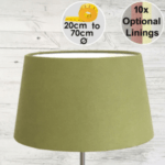 Green French Drum Lampshade