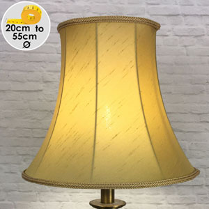 Bespoke Gold faux silk bell shape traditional lampshade