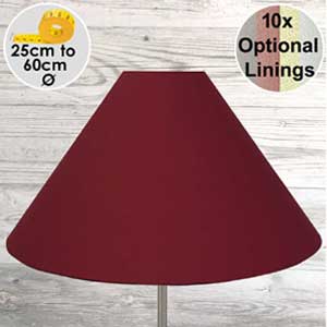 Coolie Standard Lampshade in Burgundy Cotton