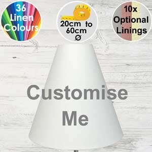 Customise this Cone Lampshade in your choice of black