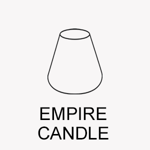 Line drawing of bespoke empire candle shade