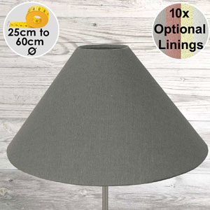 Grey Coolie Bedside Table Lampshade