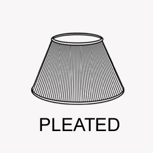 Browse all bespoke pleated lampshades made in you choice of colours