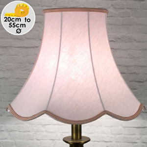 Rose Pink Scalloped Standard Lampshade