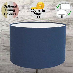 Royal Blue Drum Table Lampshade