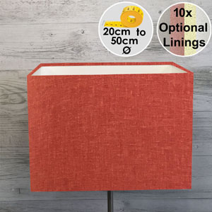 Terracotta Linen Square lamp shade for table lamps