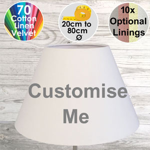 Empire shapes table lamp shade made in your choice of seize and colour