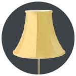 Floor lampshades in traditional styles