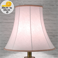Pink bowed lampshade in pink linen made in your choice of sizes