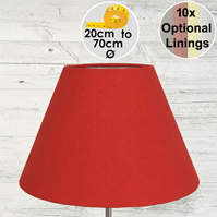 Red Empire shaped lampshade in various sizes