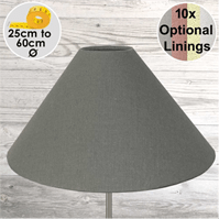 Grey Linen Coolie lampshade made in your choice of sizes