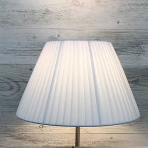 White Pleat Standard Lampshade