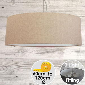 Taupe Extra Large Drum Lampshade