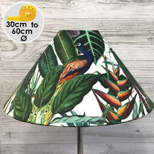 Coolie lampshade with jungle print design