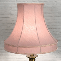 Traditional Pink Lampshade made bespoke in a range of sizes