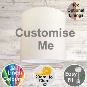 This is a custommade tall drum pendant lampshade