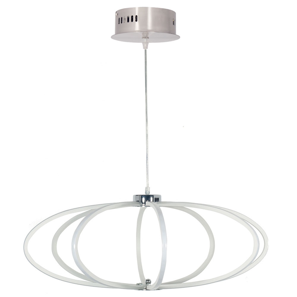 White LED Hoop Pendant