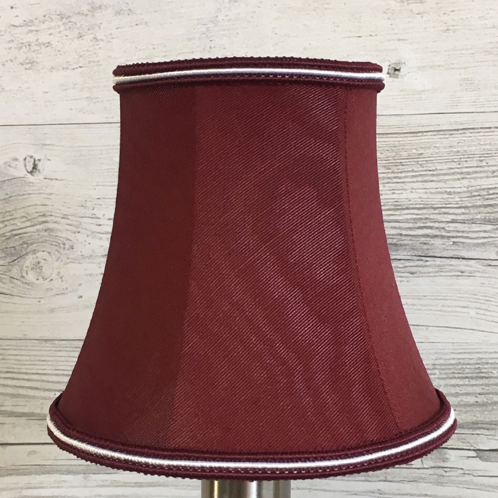 Bowed Empire Candle Burgundy & White