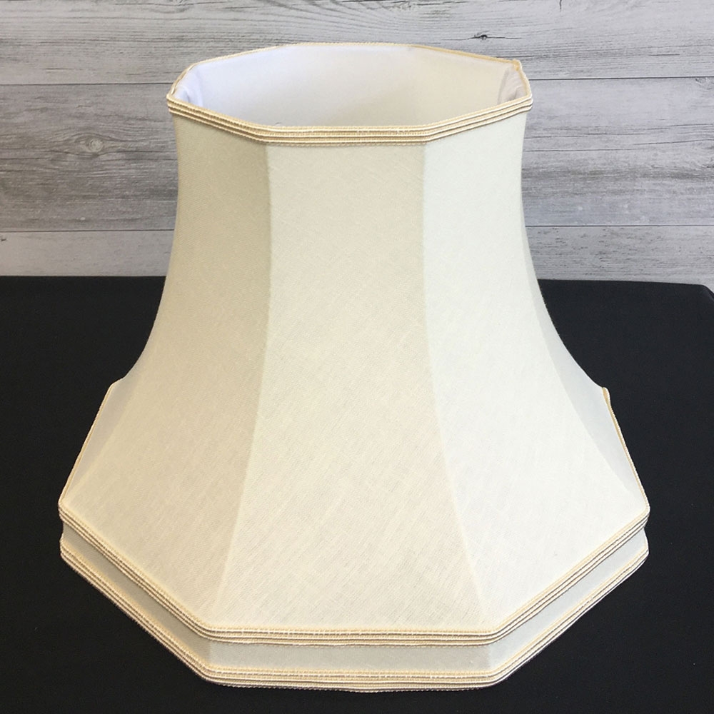 Beige Skirted Octagon Lampshade