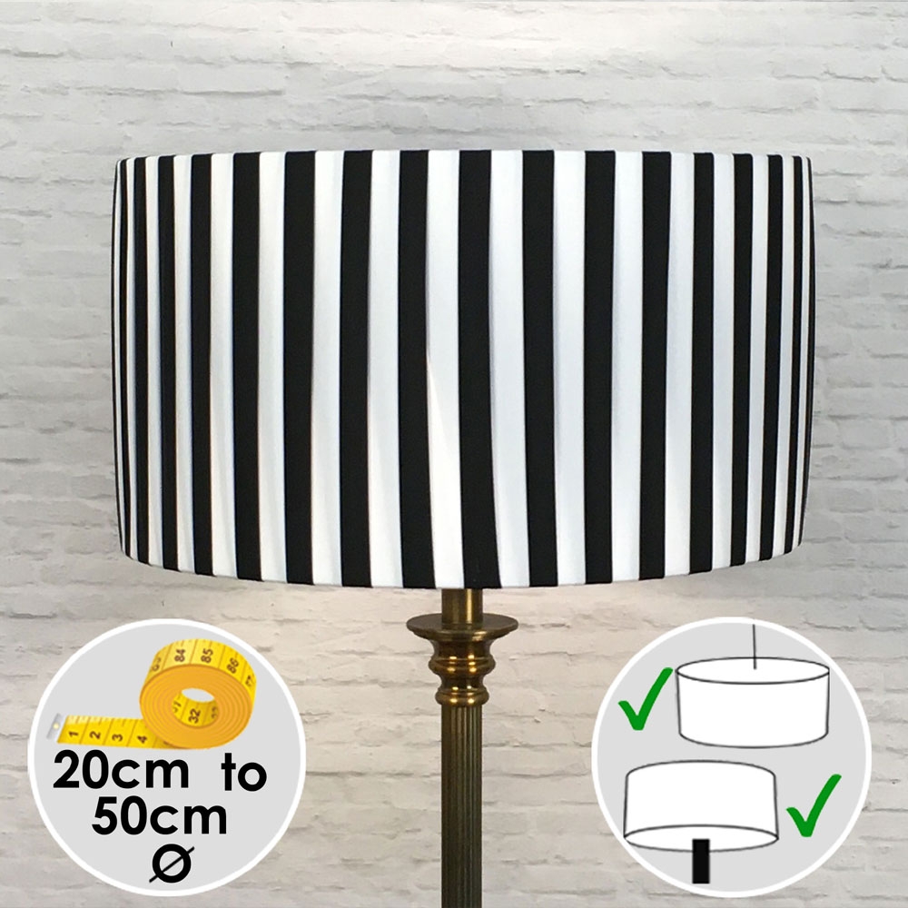 Black and White Stripe Lampshade