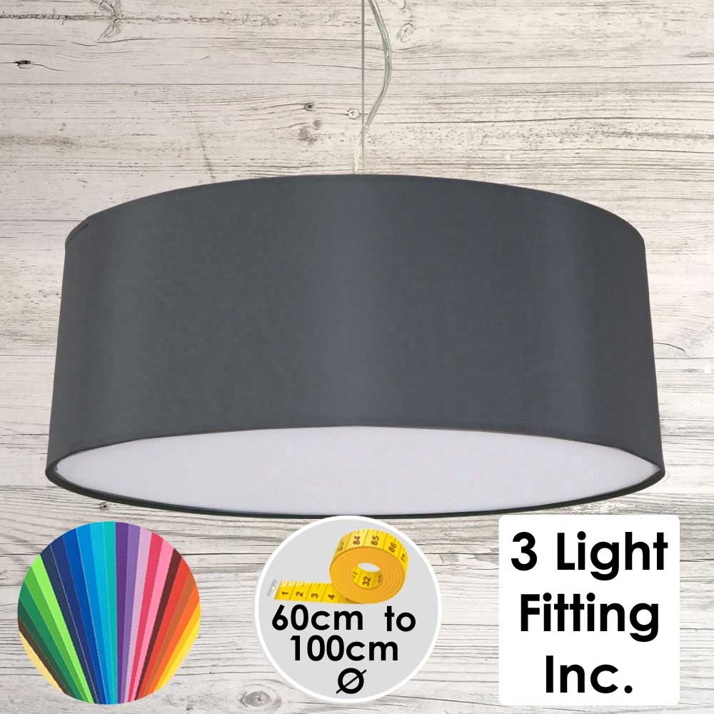 Charcoal Drum Ceiling Light