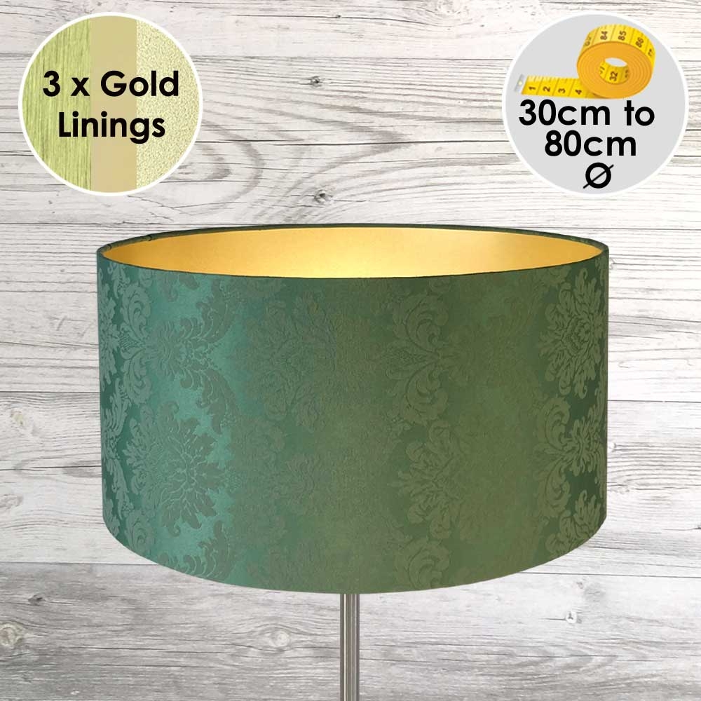Darcy Drum Shade Forest on Gold	