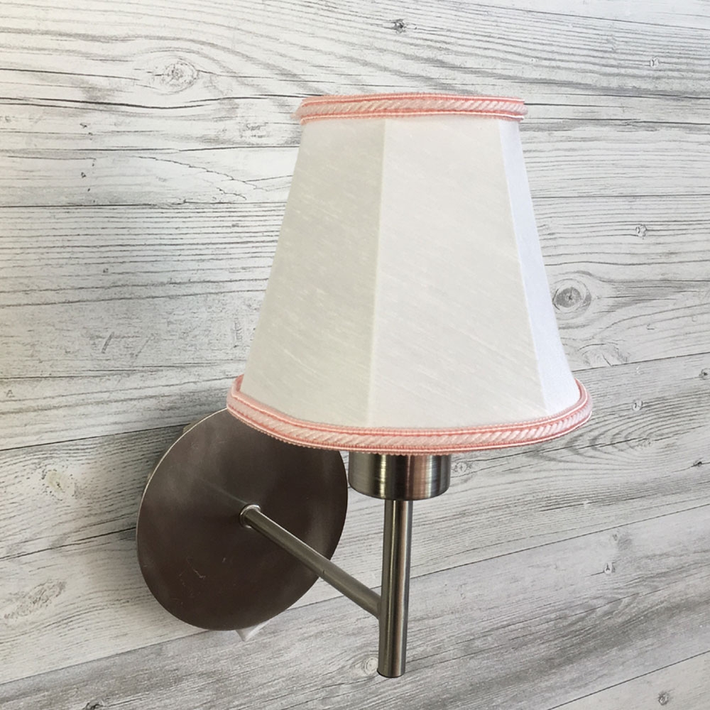 Empire Candle Shade White and Pink 