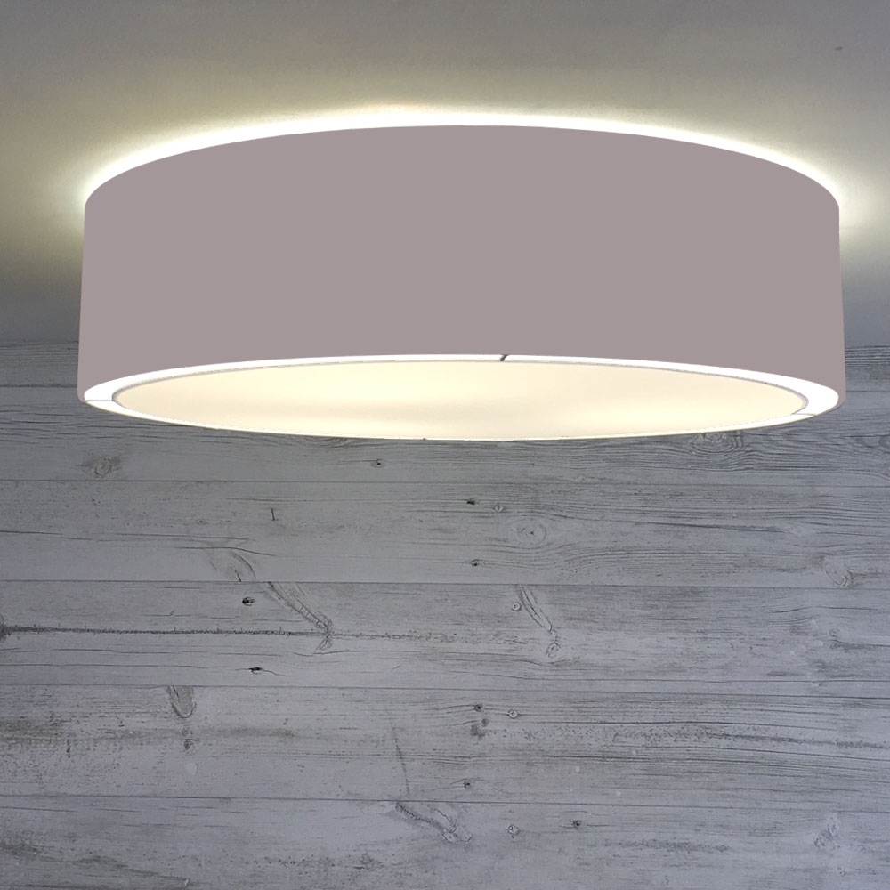 Flush Drum Ceiling Shade Light Grey