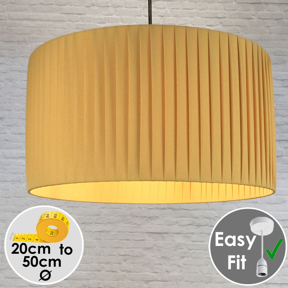 Gold Pleated Drum Lampshade