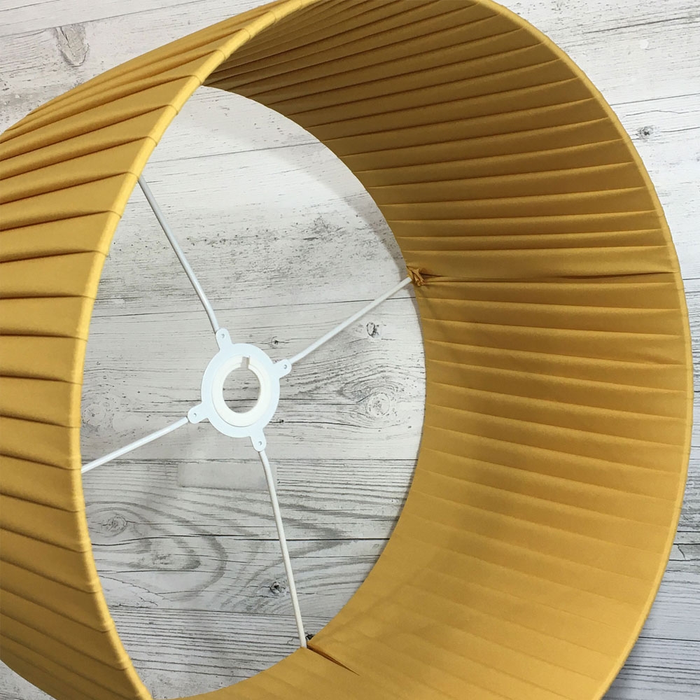 Gold Pleated Drum Lampshade