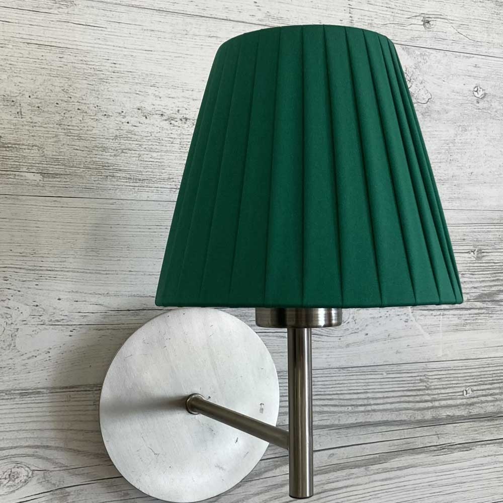 Green Pleated Candle Clip Lampshade