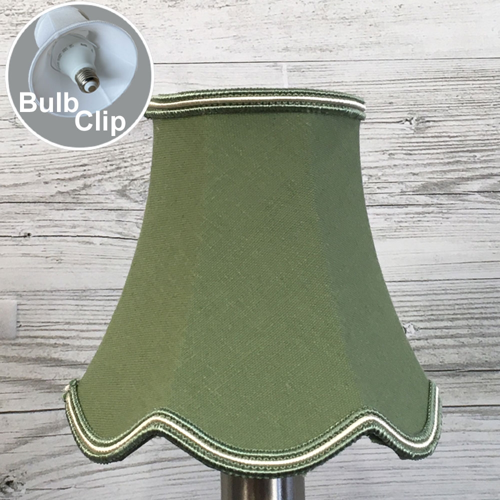 Green Scalloped Chandelier Shade 