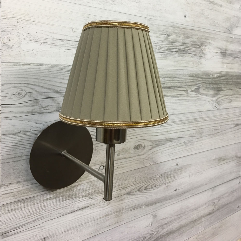 Pleated Candle Shade Green & Gold