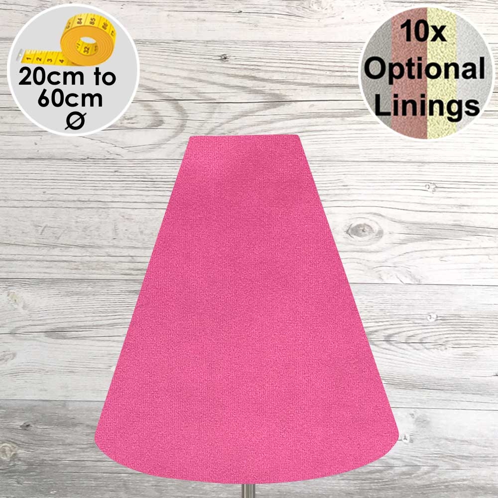 Hot Pink Velvet Cone Lampshade