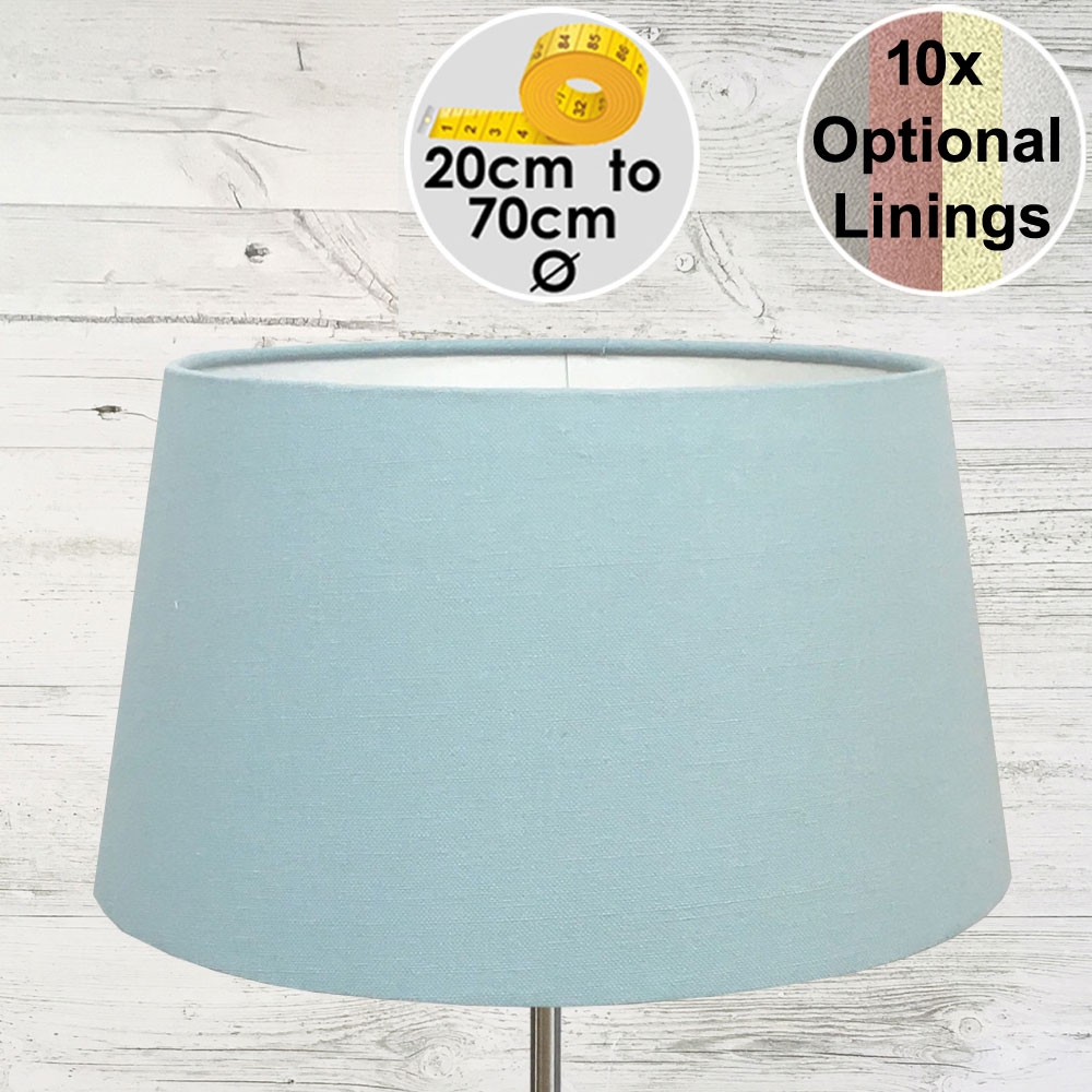 Aria Light Blue Linen Lamp Shade