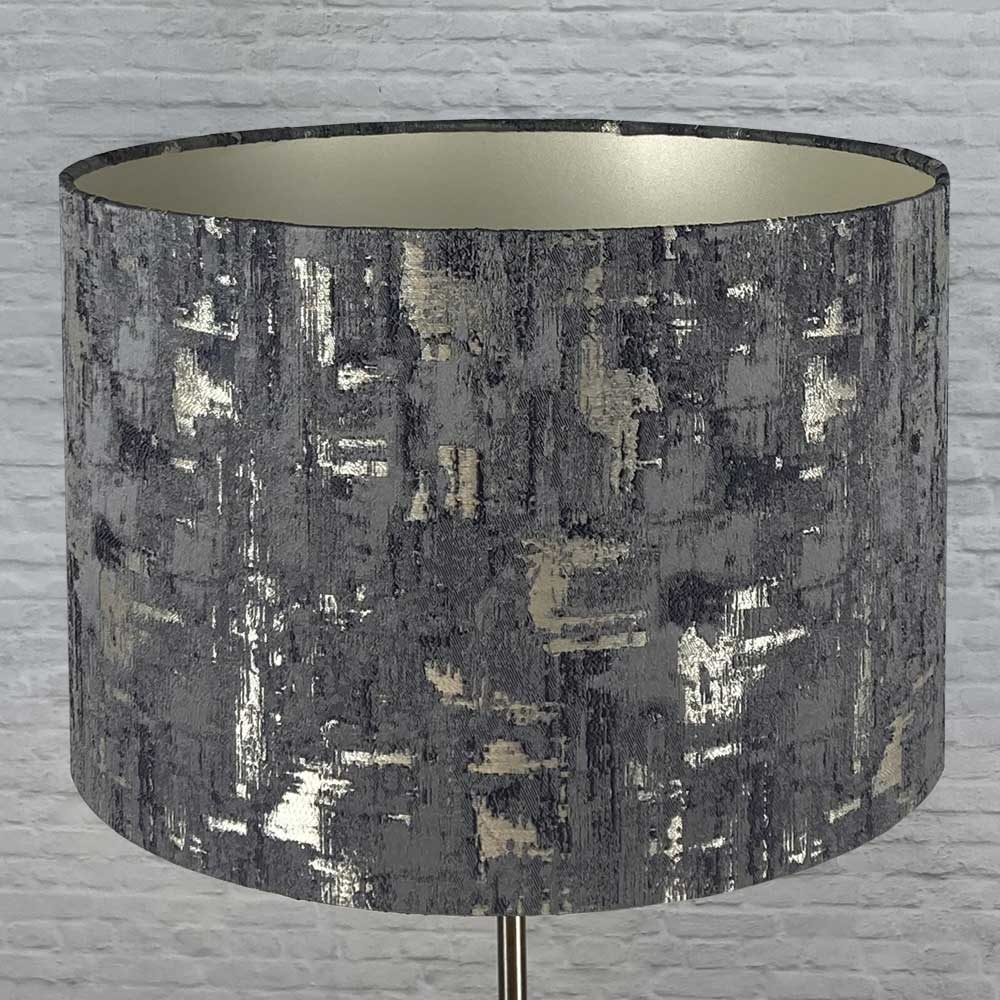 Luxe Drum Shade Charcoal & Champagne
