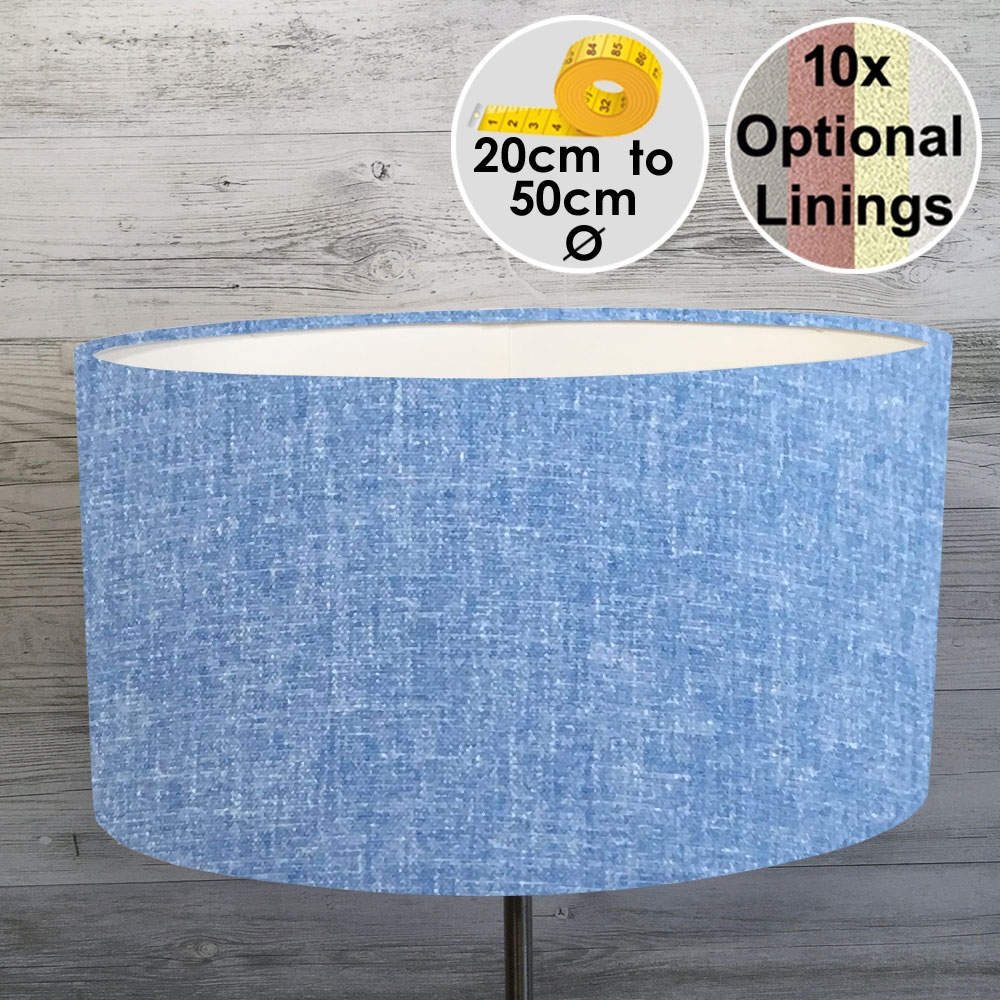 Pale Blue Oval Lampshade