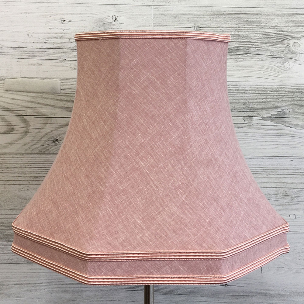 Pink Skirted Octagon Lampshade