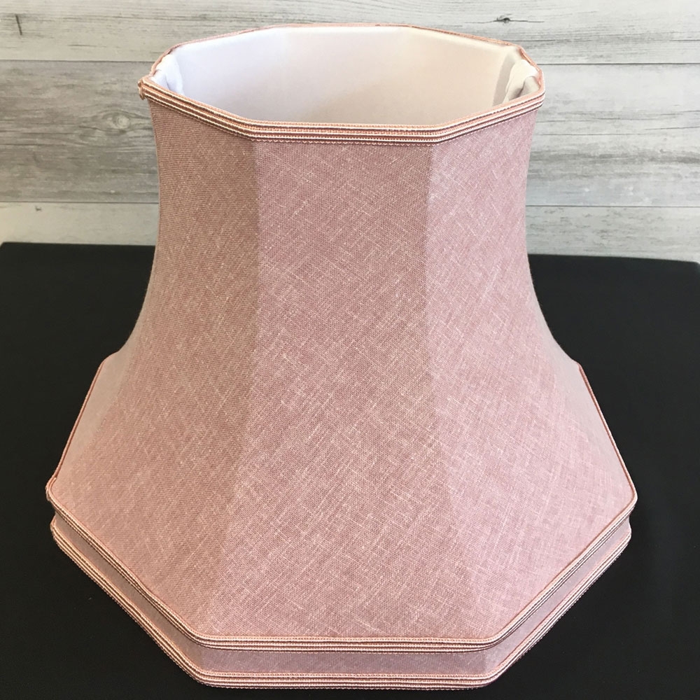 Pink Skirted Octagon Lampshade