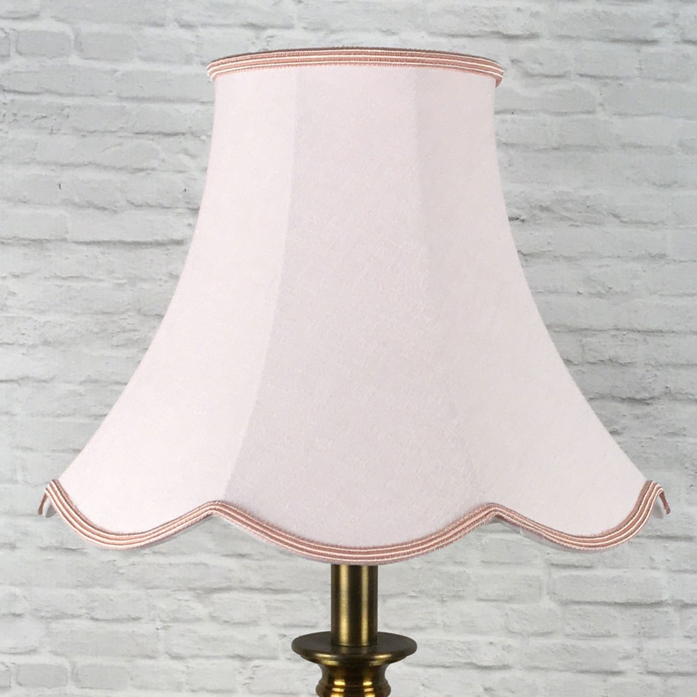 Pale Pink Scalloped Lampshade