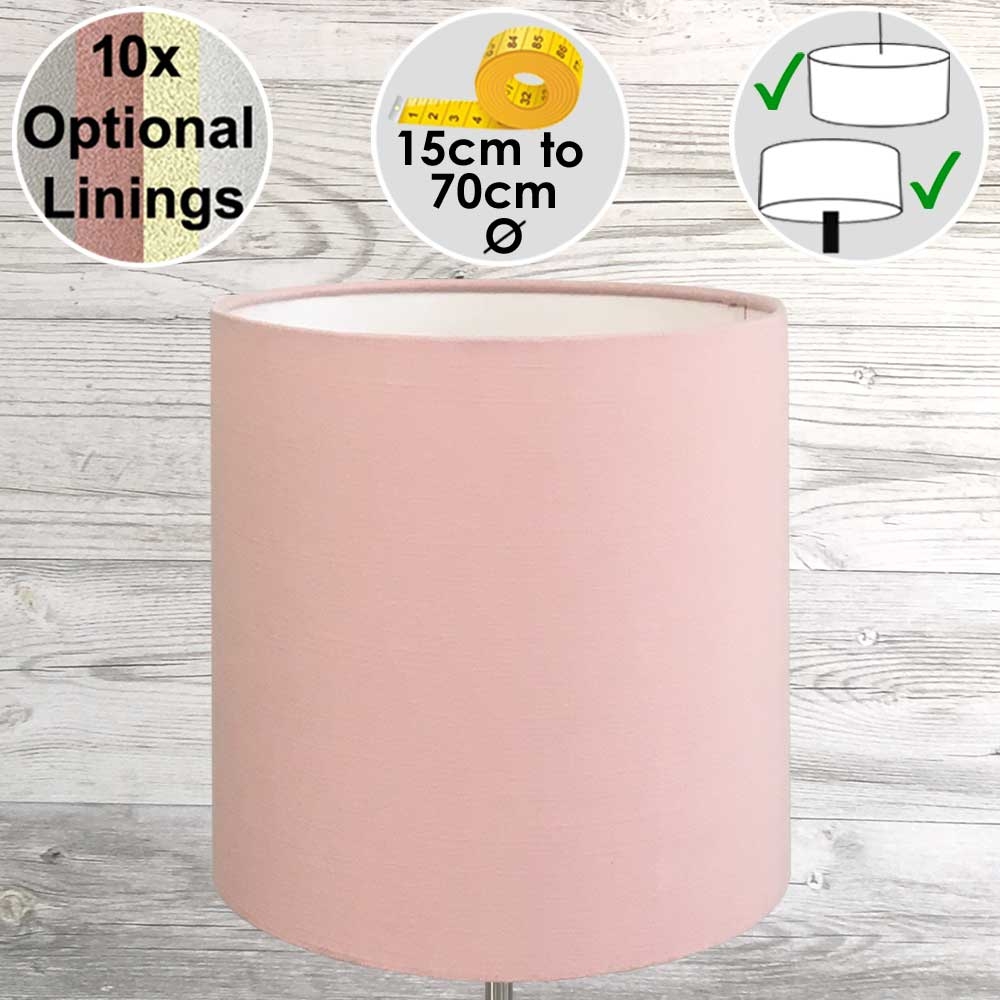 Tall Drum Lampshade Pink