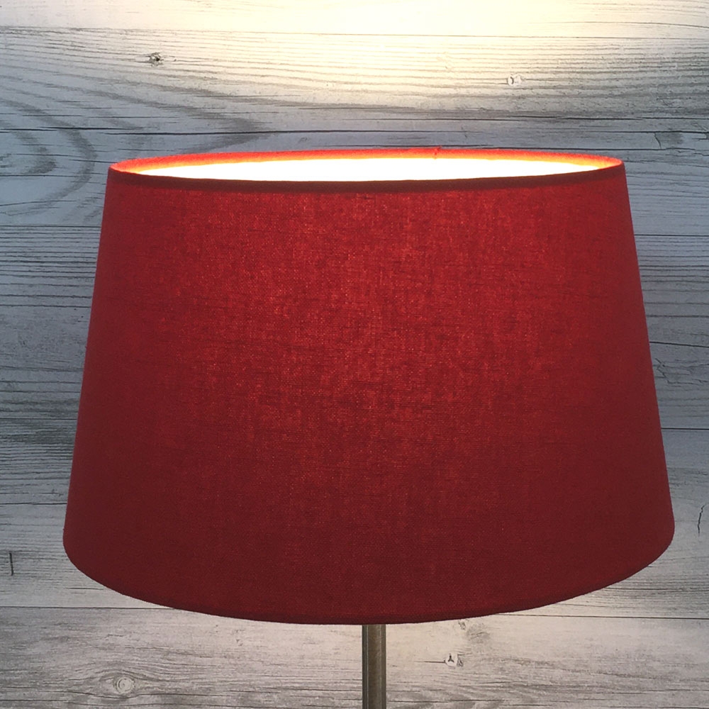 Aria Red Linen Lamp Shade