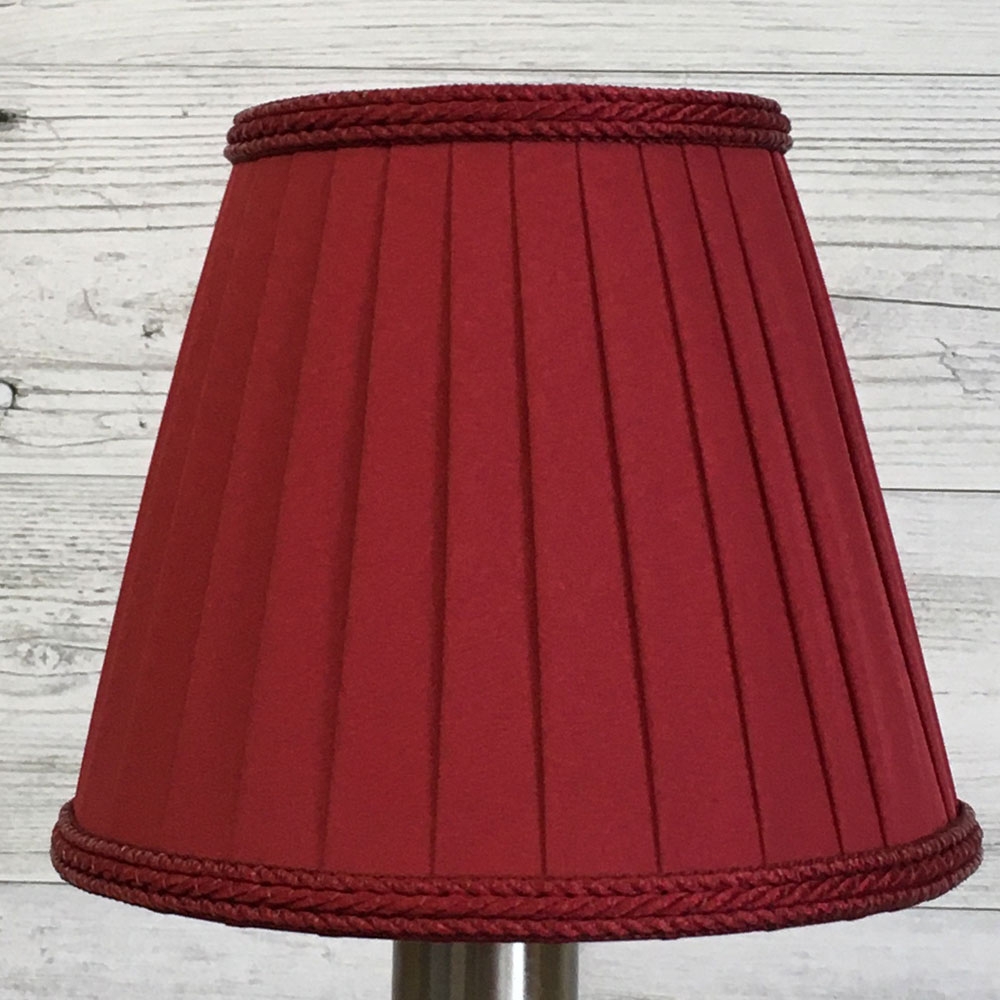 Burgundy Pleat Candle Shade