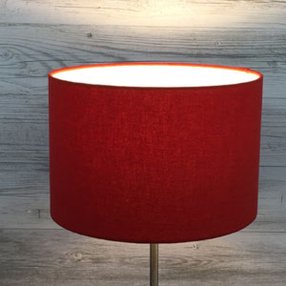 Aura Red Drum Table Lampshade