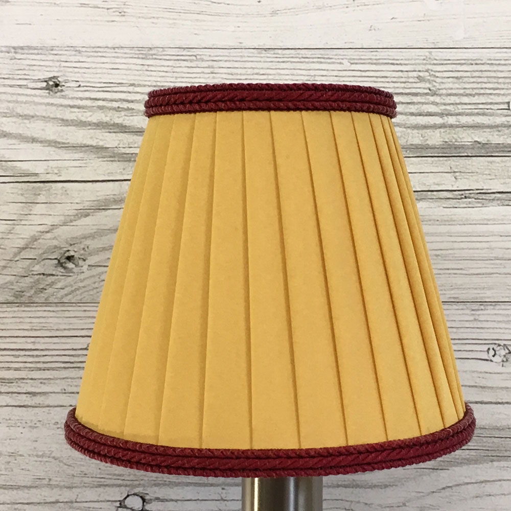 Gold Pleated Clip on Candle Shade