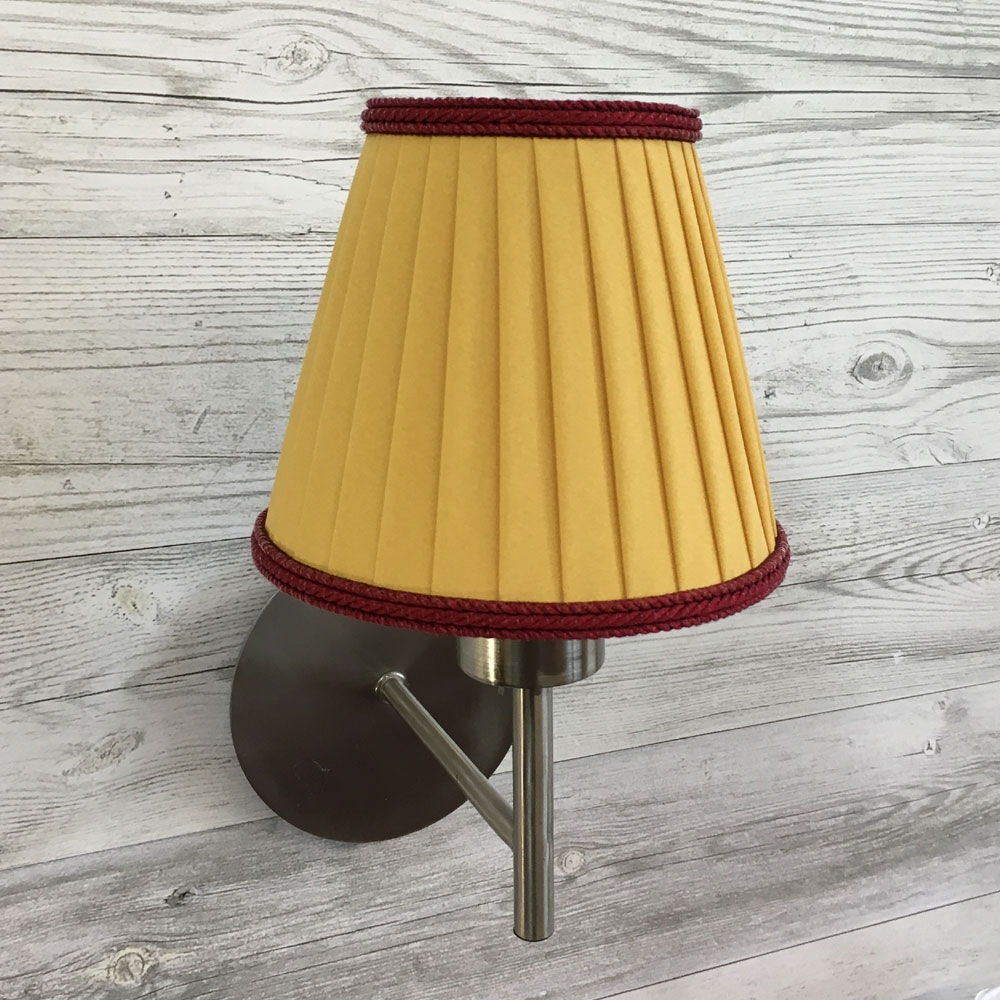 Gold Pleated Clip on Candle Shade